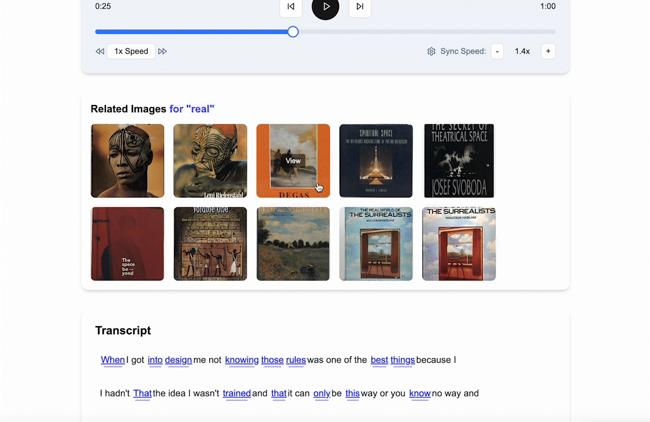 Exploring related archival images and contextual information